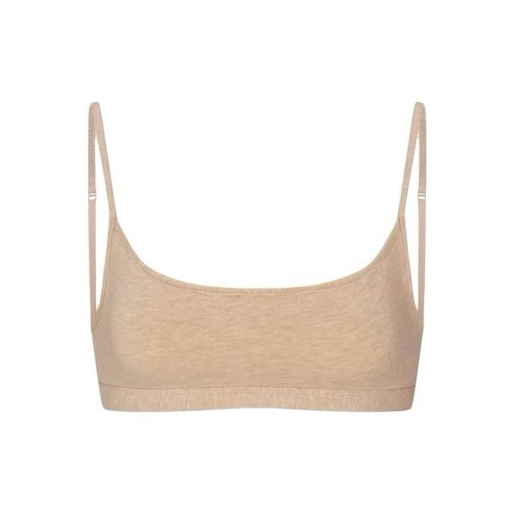Skims Everyday Cotton Scoop Bralette - New - Clay Heather - 3XL